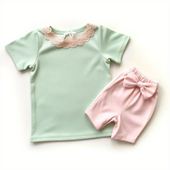 Blue & Pink co-ord sets with Lace