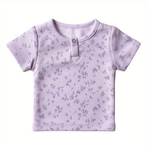 This Pink Floral Knit Top for newborns and infants is made from fine quality 100% cotton and with a round neck shape has a trendy finish.