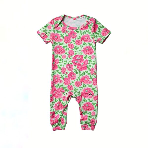 Floral Pink & Green Body Suit